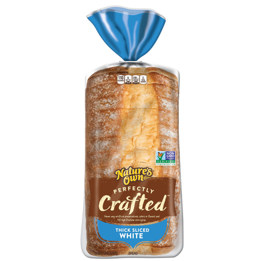 Nature's Own Perfectly Crafted White Bread, Thick-Sliced Loaf, 22 oz