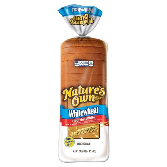 Nature's Own WhiteWheat Healthy White Bread, Sliced White Bread Loaf, 20 oz