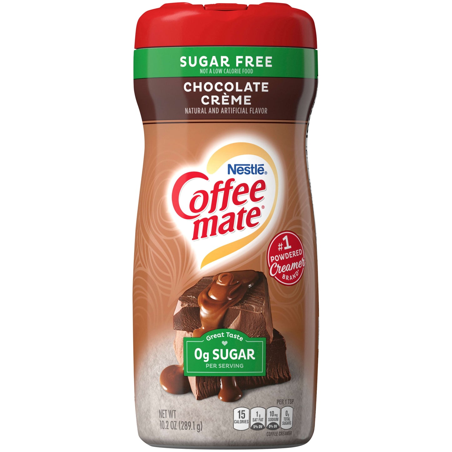 Nestle Coffee mate Chocolate Creme Sugar Free Powder Coffee Creamer, 10.2 oz