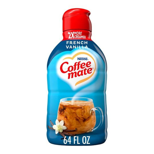 Nestle Coffee mate French Vanilla Liquid Coffee Creamer, 64 fl ozzz