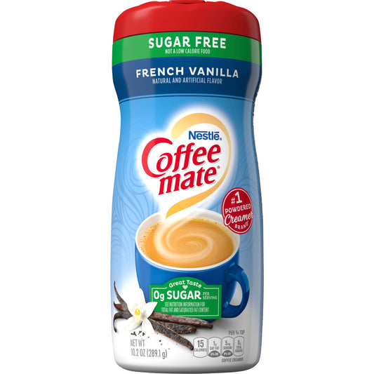 Nestle Coffee mate French Vanilla Sugar Free Powder Coffee Creamer, 10.2 oz