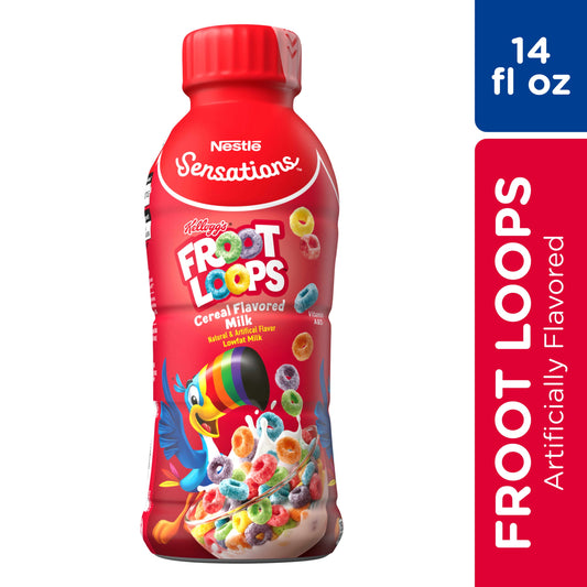 Nestle Sensations Froot Loops Cereal Flavored Lowfat Milk, 14 fl oz