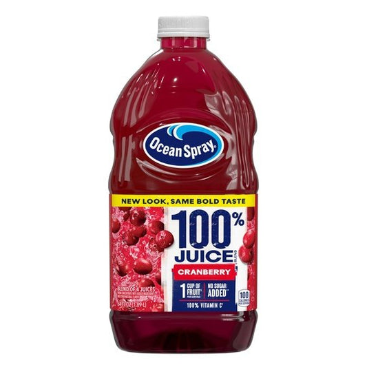 Ocean Spray 100% Juice Drink, Cranberry, 64 fl oz Bottle