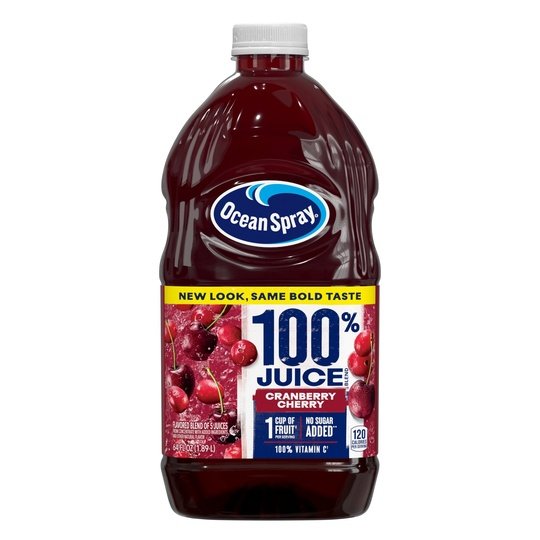 Ocean Spray 100% Juice Drink, Cranberry Cherry Flavor, 64 fl oz Bottle