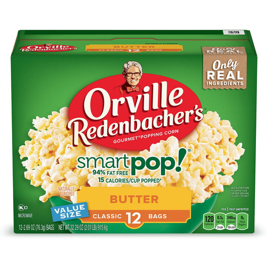 Orville Redenbacher's SmartPop! Butter Microwave Popcorn, 2.69 Oz, 12 Ct