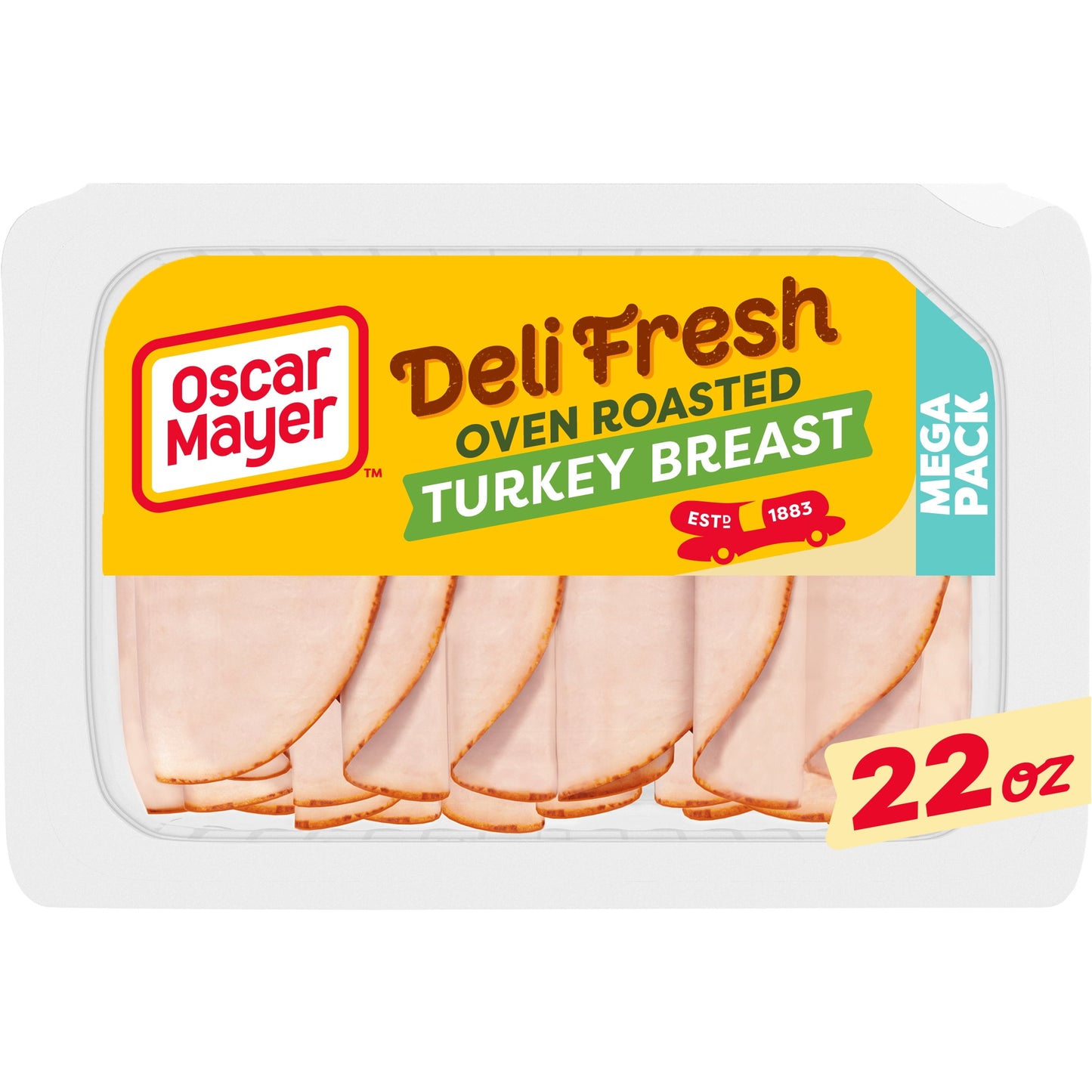 Oscar Mayer Deli Fresh Oven Roasted Sliced Turkey Breast Deli Lunch Meat, 22 oz Package