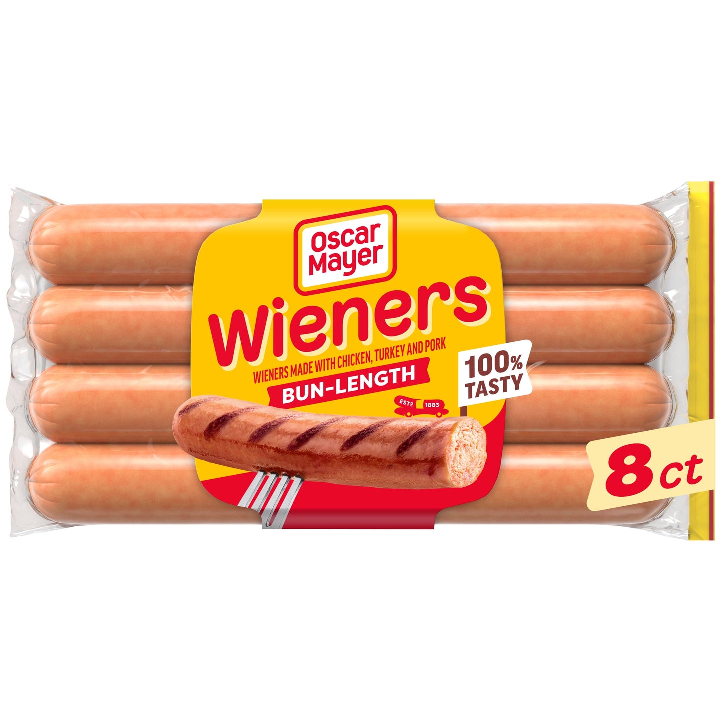 Oscar Mayer Uncured Bun-Length Wieners Hot Dogs, 8 ct. Pack