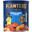 PLANTERS Deluxe Cashews, Almonds & Pecans, Party Snacks, Plant-Based Protein, 15.25 Oz Canister