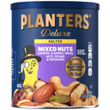 PLANTERS Deluxe Salted Mixed Nuts, Party Snacks, Plant-Based Protein 15.25oz (1 Canister)