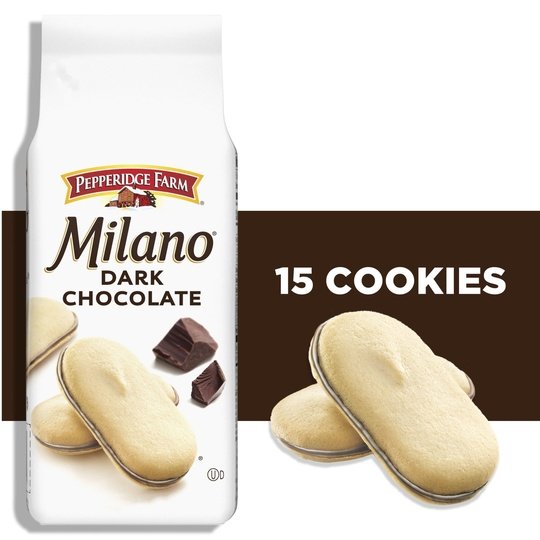 Pepperidge Farm Milano Dark Chocolate Cookies, 6 oz Bag (15 Cookies)