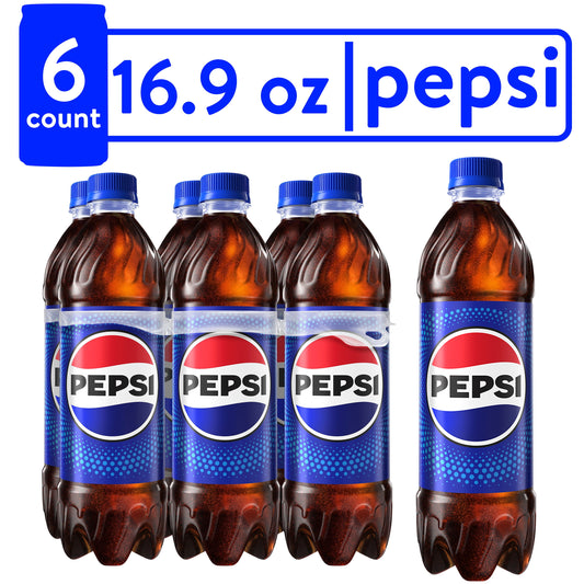 Pepsi Soda, 16.9 Fl Oz, 6 Count