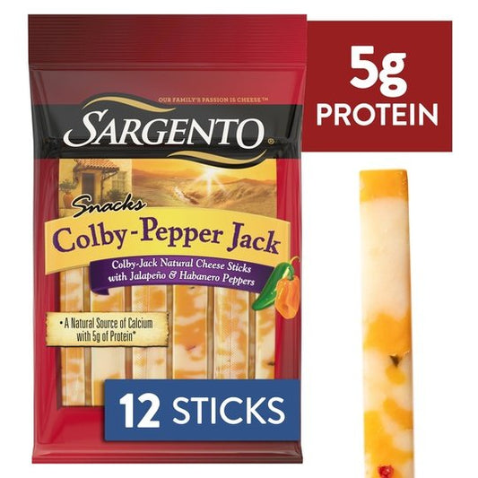 Sargento® Colby-Pepper Jack Natural Cheese Snack Sticks, 12-Count