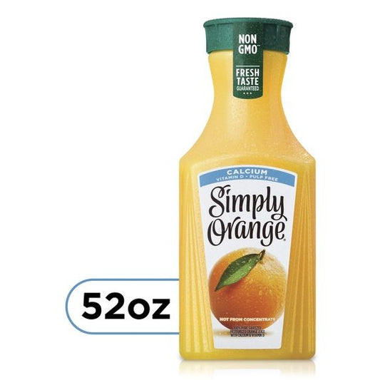 Simply Non GMO All Natural Orange Fruit Juice, 52 fl oz Bottle