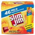 Slim Jim Mild Snack Size Stick, Meat Snacks, 0.28 oz, 46 Count Box