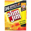 Slim Jim Spicy Meat Stick, Meat Snacks, 7.28 oz, 26 Count Box