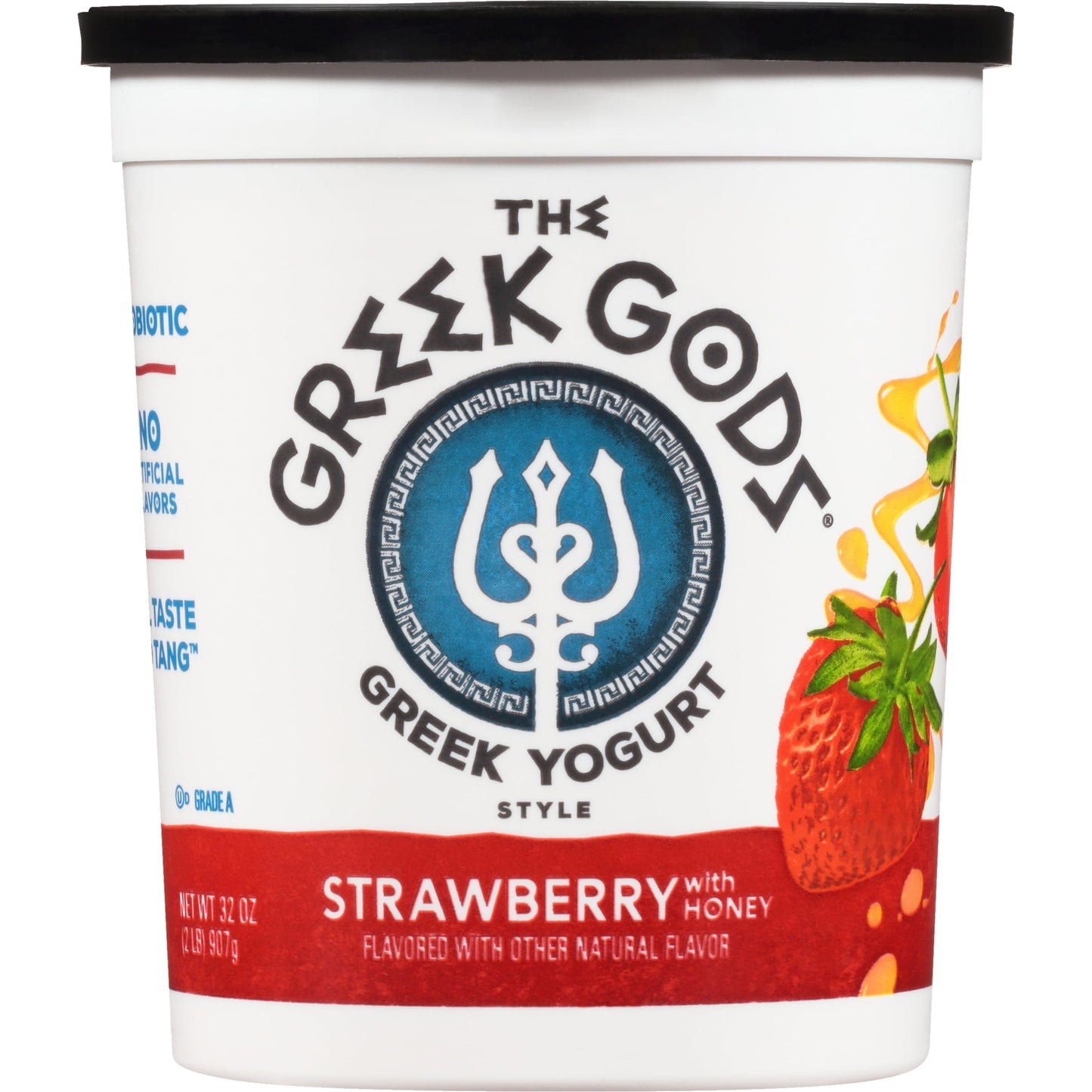 The Greek Gods Probiotic Strawberry with Honey Greek Yogurt, 32 oz