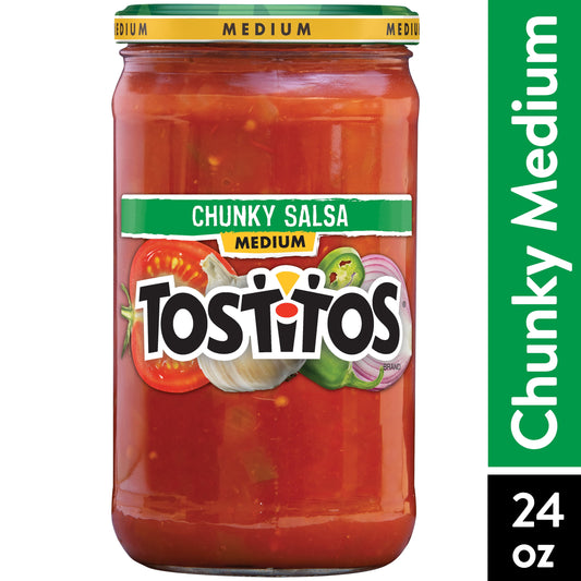 Tostitos Salsa, Chunky Medium Salsa, 24 oz Jar