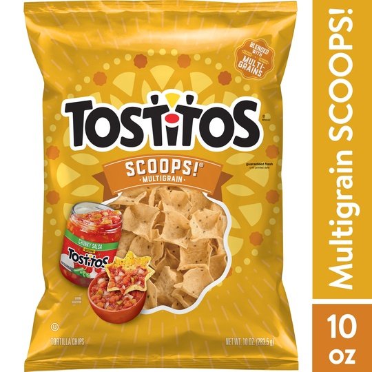 Tostitos Scoops! Multigrain Tortilla Chips, 10 oz Bag