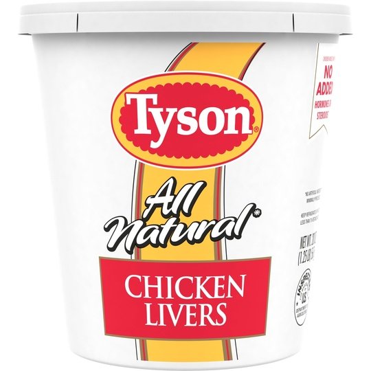 Tyson All Natural Chicken Livers, 1.25 lb