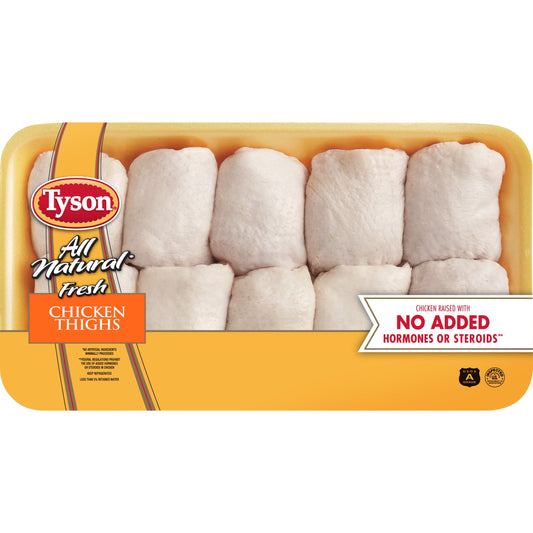 Tyson All Natural, Fresh Chicken Thighs, Family Pack, 4.75 - 6.0 lb Tray, 4.75 - 6.0 lb Tray