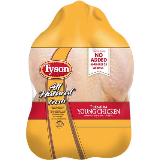Tyson All Natural, Fresh, Premium Young Whole Chicken, 5.0 - 7.0 lb, 5.0 - 7.0 lb