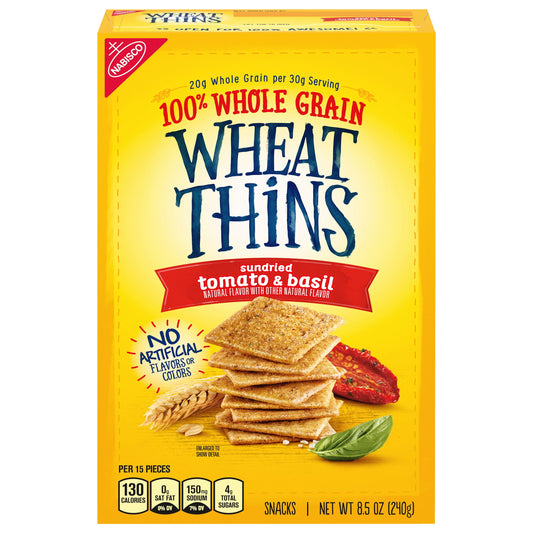 Wheat Thins Sundried Tomato & Basil Whole Grain Wheat Crackers, 8.5 oz