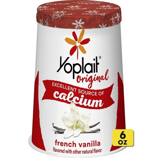 Yoplait Original French Vanilla Low Fat Yogurt, 6 OZ Yogurt Cup