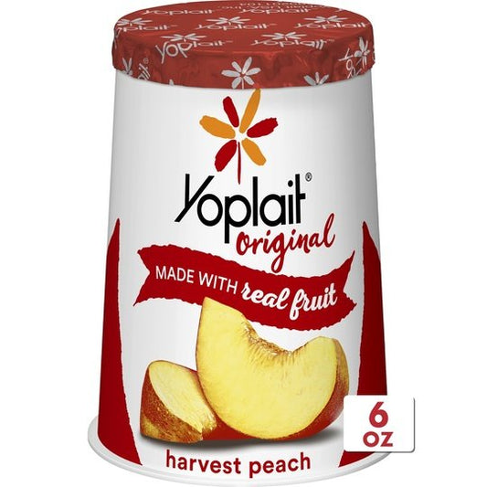 Yoplait Original Harvest Peach Low Fat Yogurt, 6 OZ Yogurt Cup