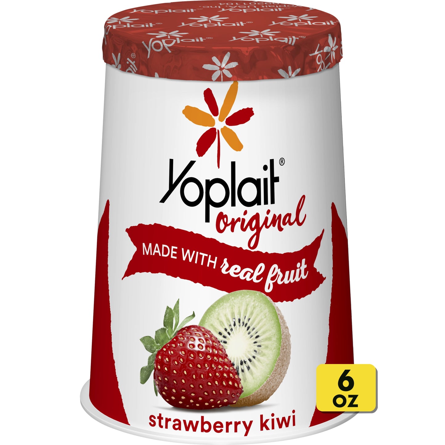 Yoplait Original Strawberry Kiwi Low Fat Yogurt, 6 OZ Yogurt Cup