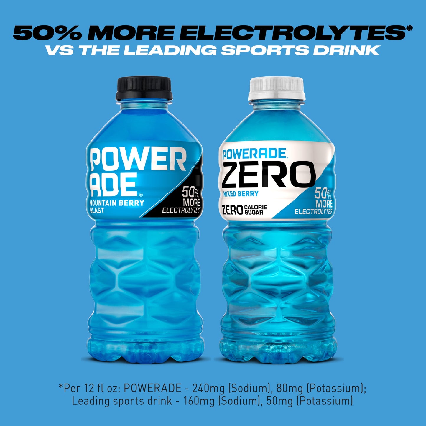 POWERADE Electrolyte Enhanced Mountain Berry Blast Sport Drink, 28 fl oz, Bottle