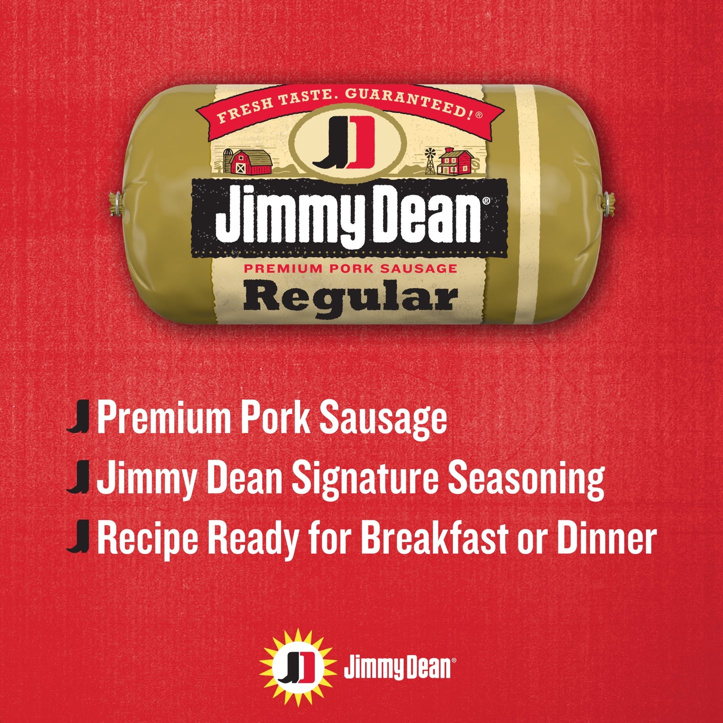Jimmy Dean Premium Pork Regular Sausage Roll, 16 oz