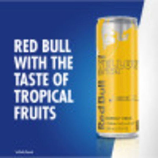 Red Bull Yellow Edition Tropical Energy Drink, 12 fl oz, Pack of 4 Cans