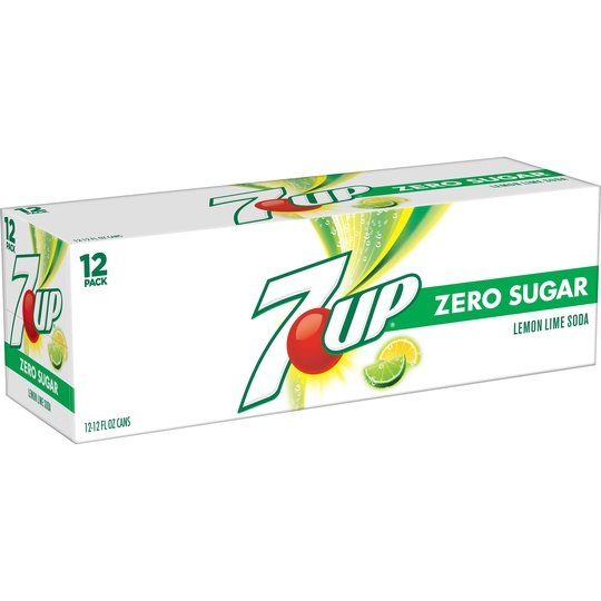 7UP Zero Sugar Lemon Lime Soda, 12 fl oz cans, 12 pack