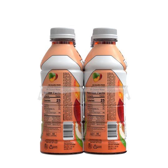 BODYARMOR LYTE Peach Mango, 20 fl oz, 6 Pack