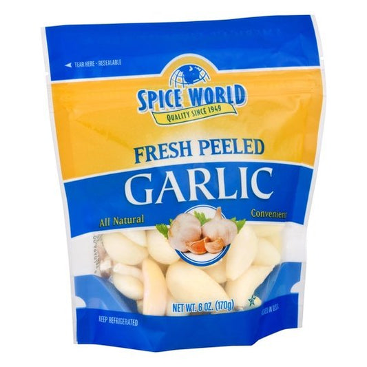 Spice World Fresh Peeled Garlic, 6 oz