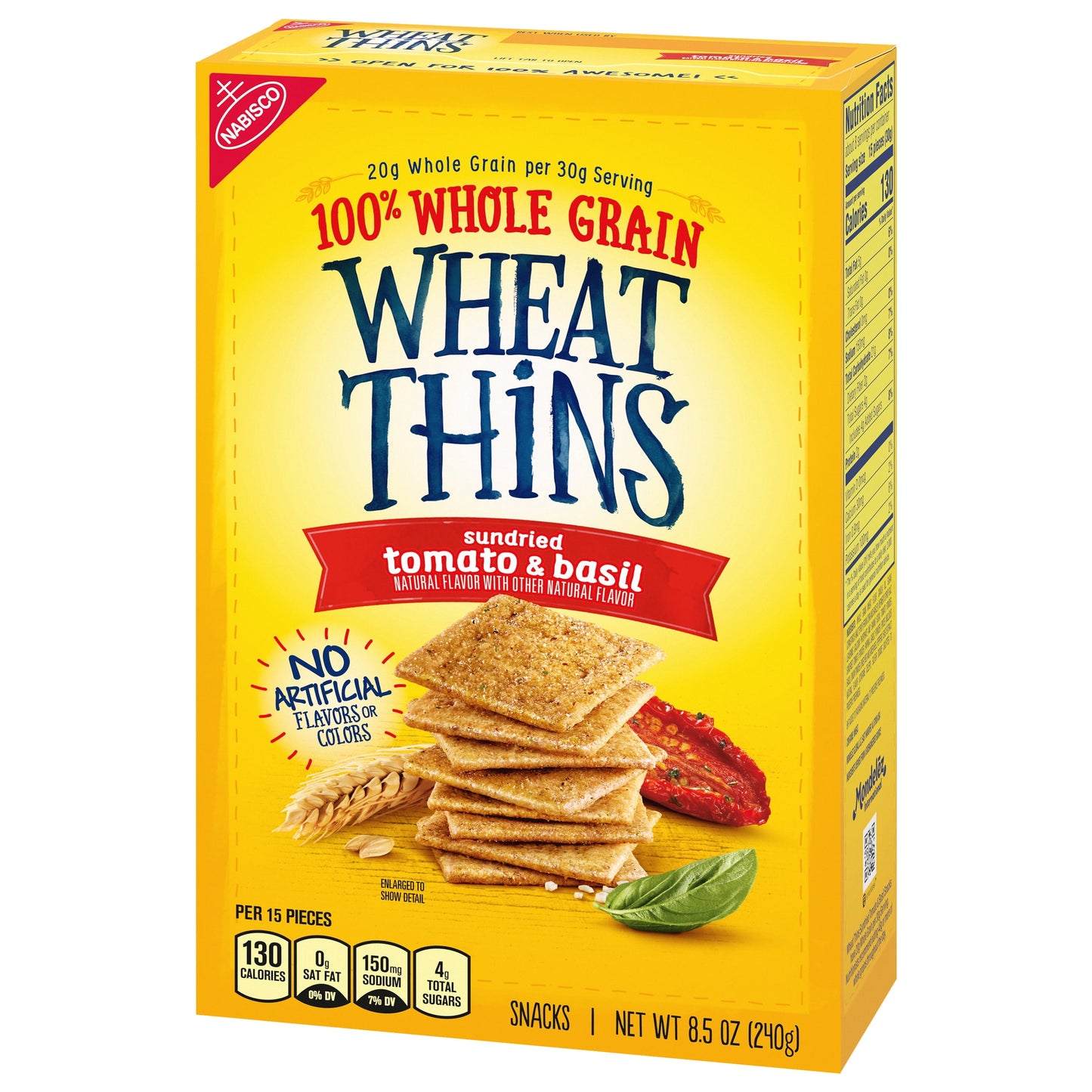 Wheat Thins Sundried Tomato & Basil Whole Grain Wheat Crackers, 8.5 oz