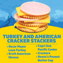 Lunchables Turkey & American Cheese Cracker Stackers Kids Lunch Meal Kit, 8.9 oz Box