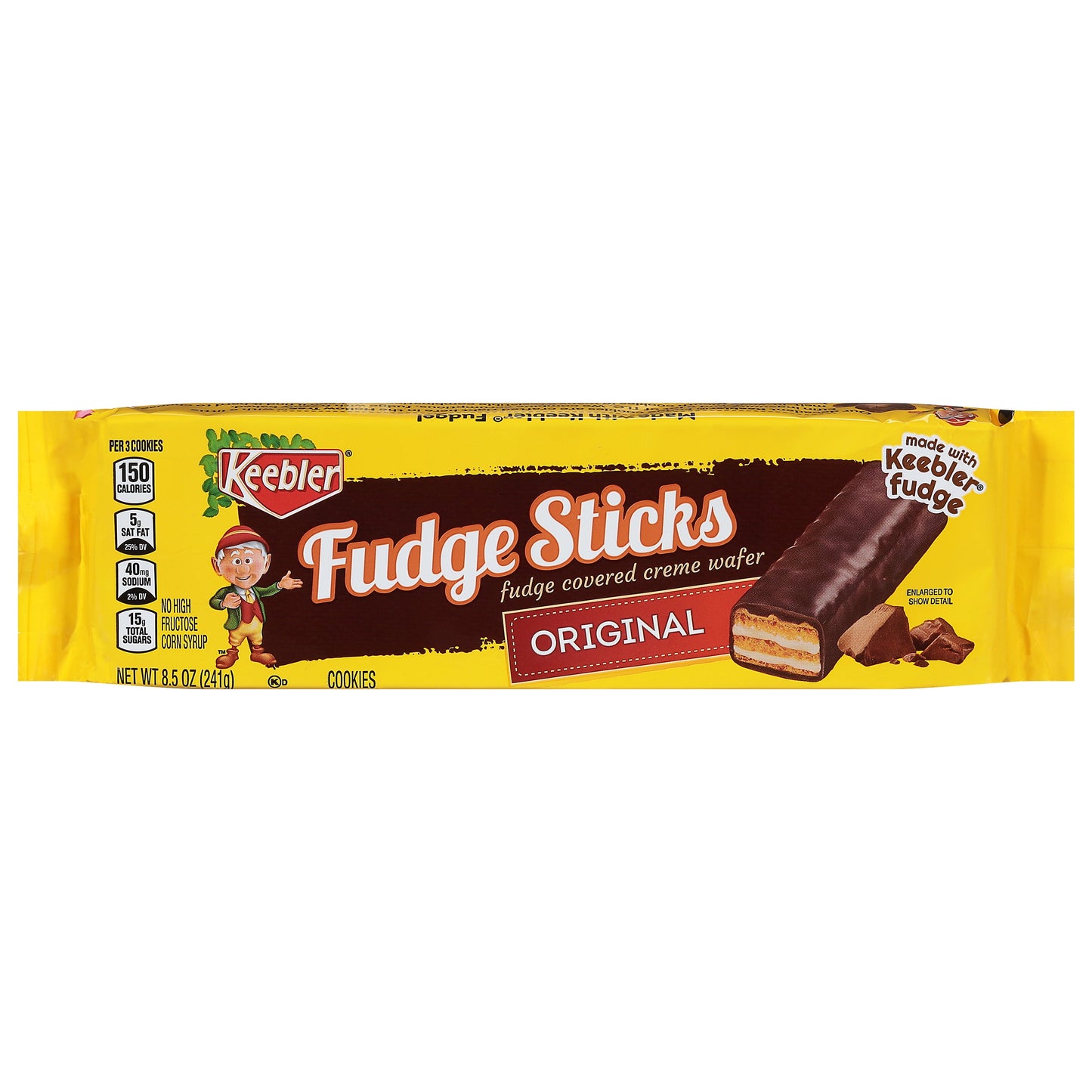 Keebler Original Fudge Sticks Fudge Covered Crème Wafers, 8.5 oz