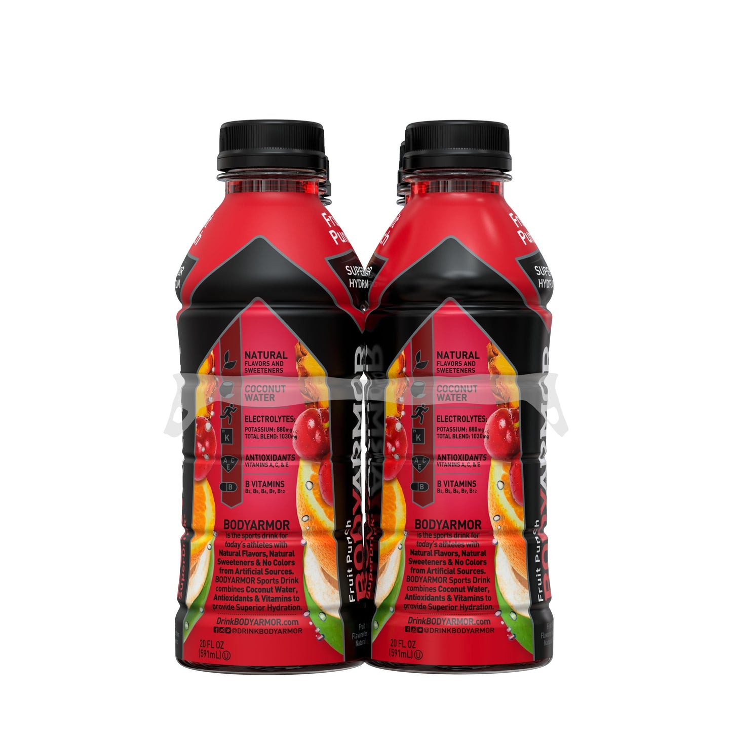 BODYARMOR Sports Drink Fruit Punch, 20 fl oz, 6 Pack