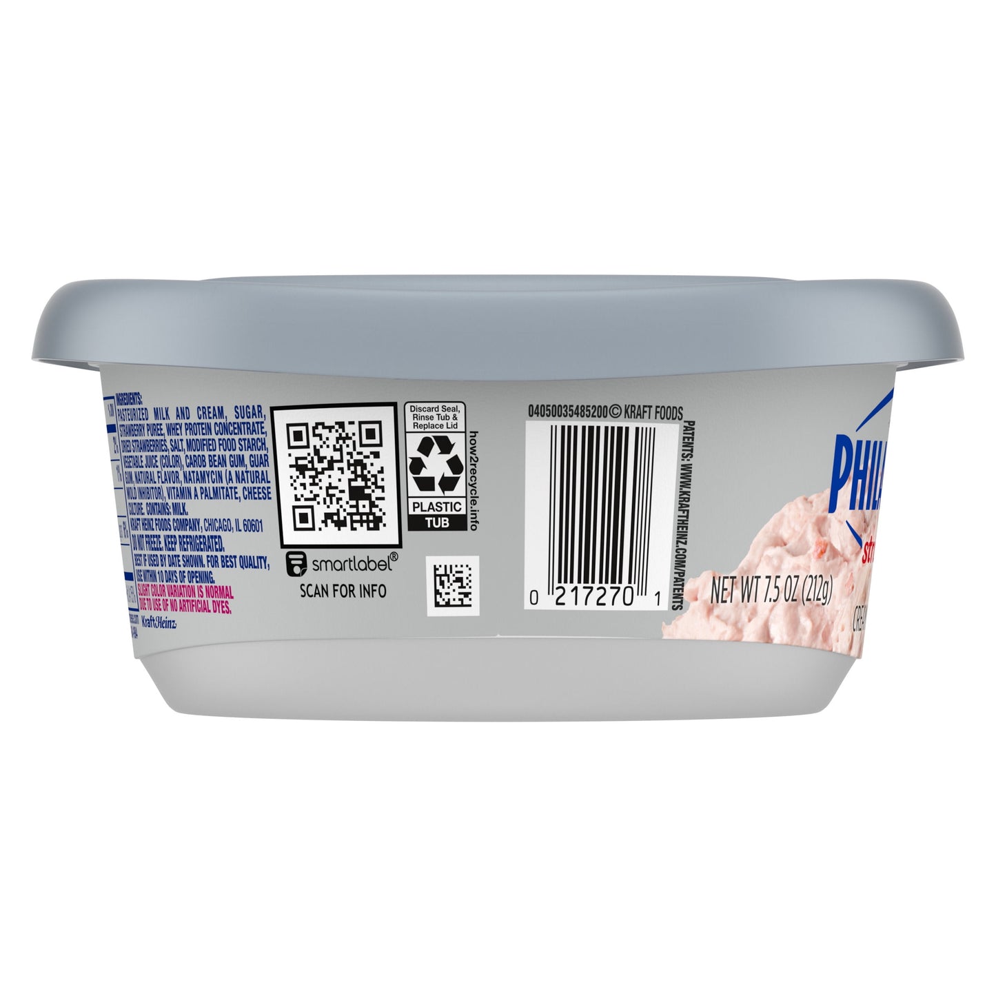 Philadelphia Strawberry Cream Cheese Spread, 7.5 oz Tub