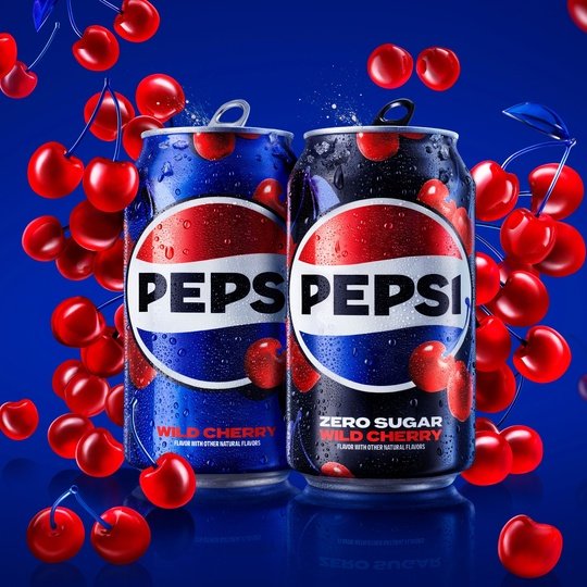 Pepsi Wild Cherry Cola Soda Pop, 16.9 fl oz, 6 Pack Bottles