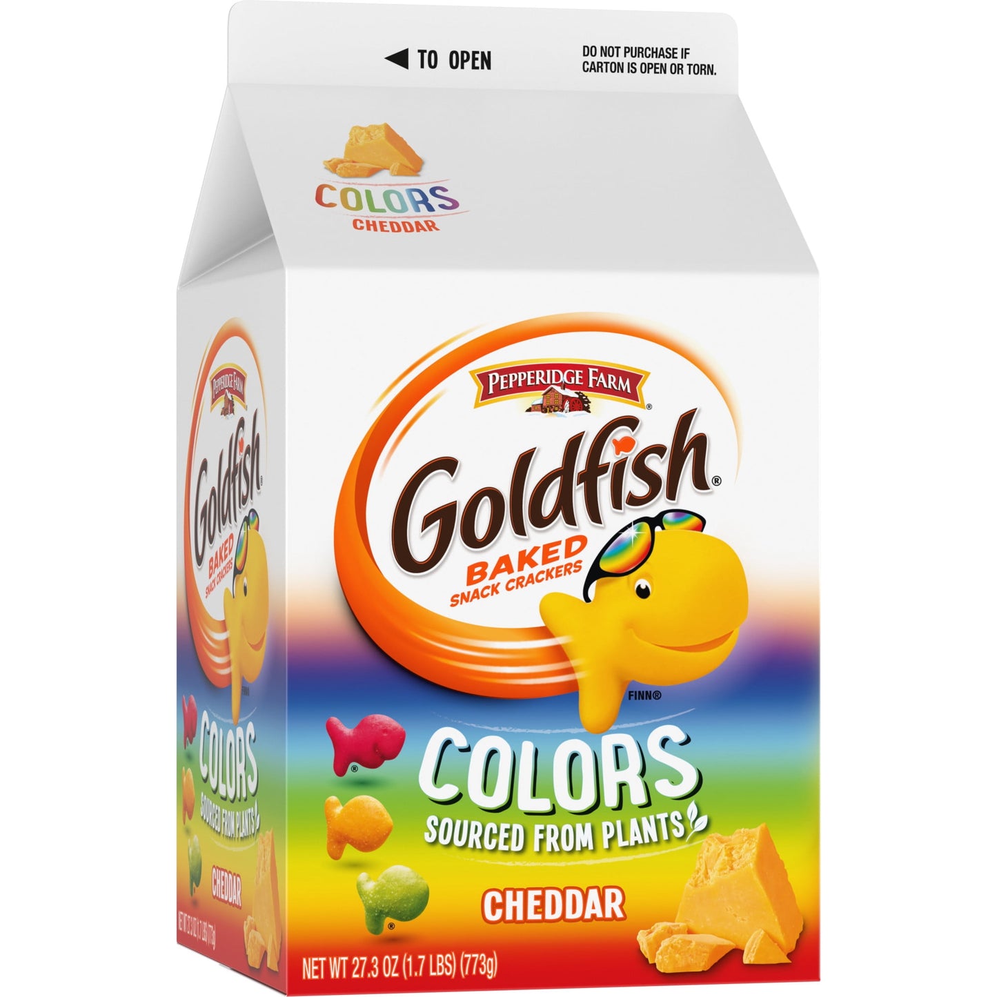 Goldfish Colors Cheddar Cheese Crackers, 27.3 oz Carton