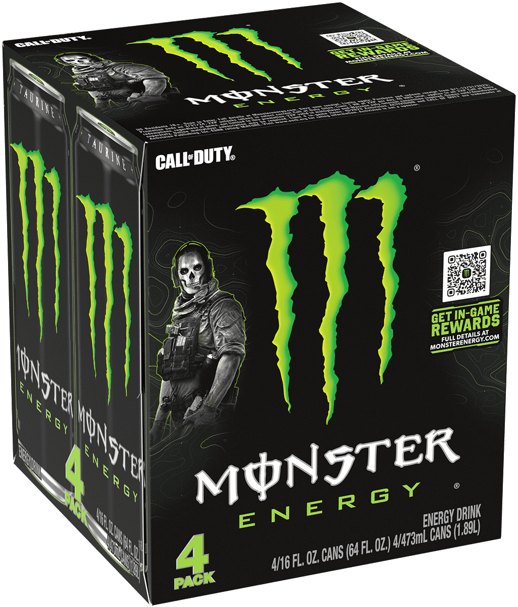 Monster Energy, Original Green, Energy Drink, 16 fl oz, 4 Pack