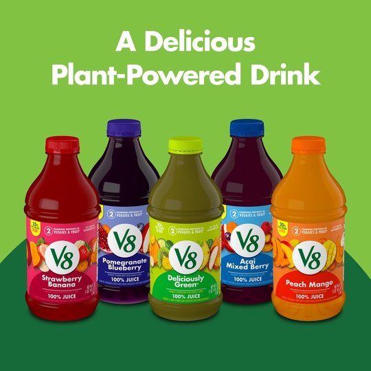 V8 Blends 100% Juice Pomegranate Blueberry Juice, 46 fl oz Bottle