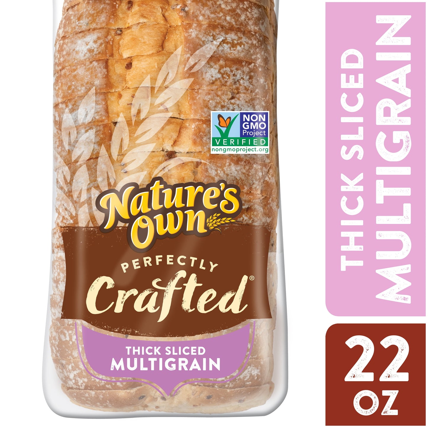 Nature's Own Perfectly Crafted Multigrain Bread, Thick-Sliced Loaf, 22 oz