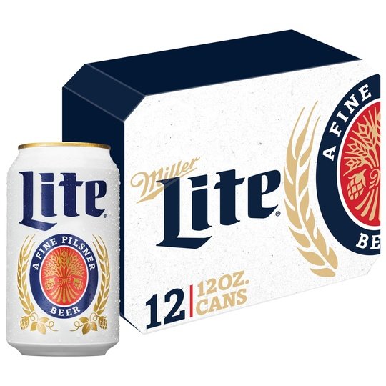 Miller Lite Lager Beer, 12 Pack, 12 fl oz Cans, 4.2% ABV