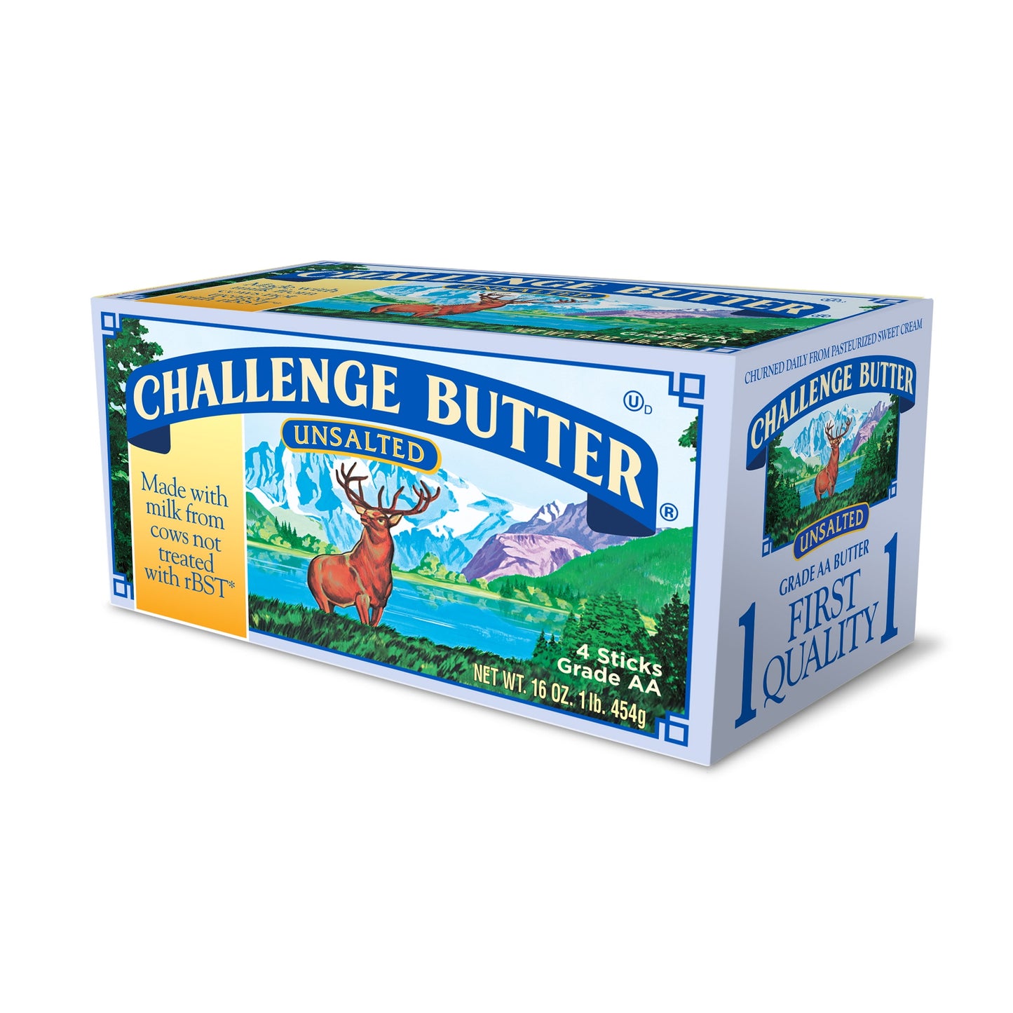 Challenge Butter, Unsalted Butter, 16 oz, 4 Sticks