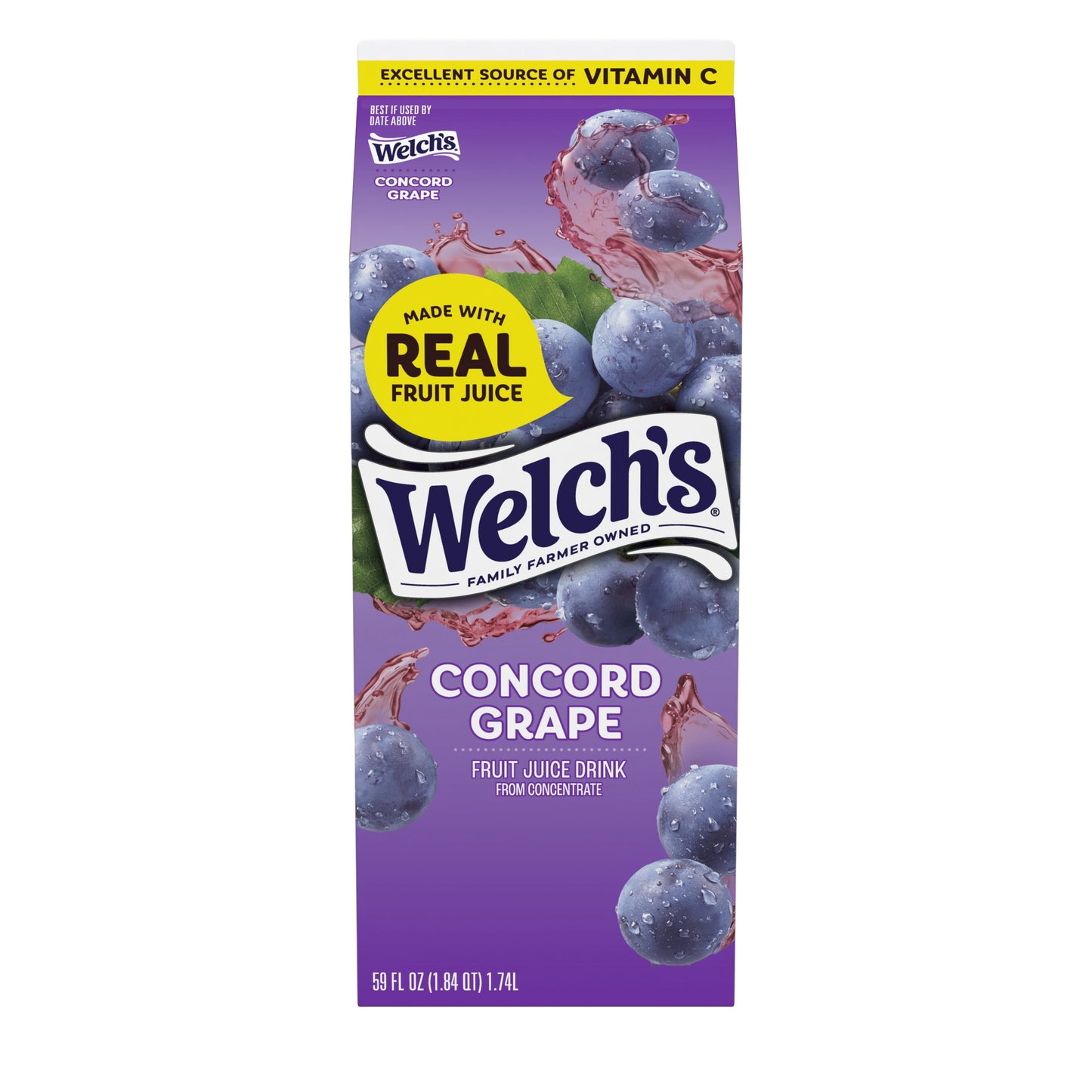 Welch's Concord Grape Fruit Juice Drink, 59 fl oz carton
