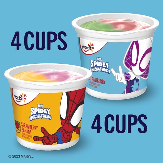 Yoplait Low Fat Kids Yogurt, Super Hero Variety Pack, 8 Cups