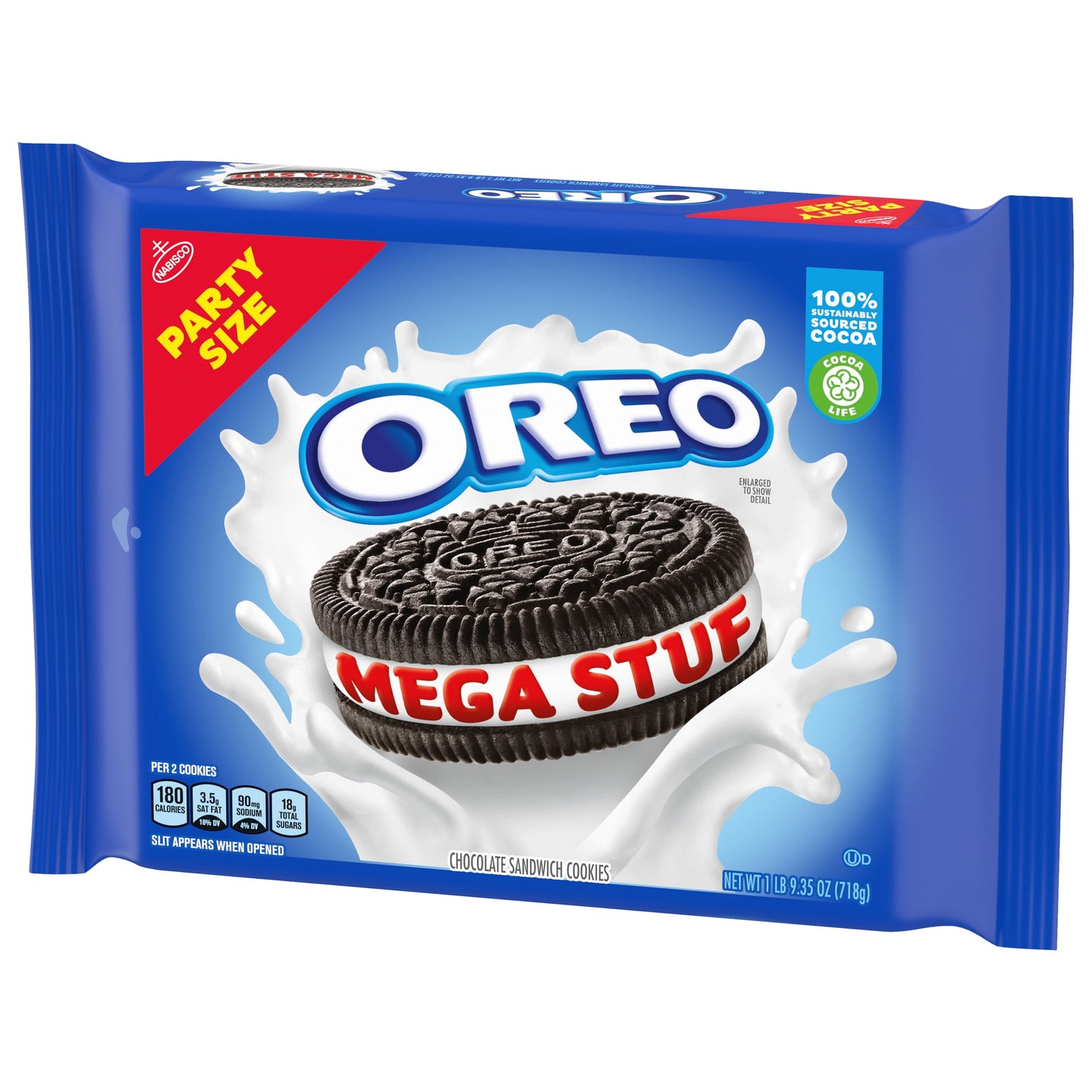 OREO Mega Stuf Chocolate Sandwich Cookies, Party Size, 1 lb 9.35 oz